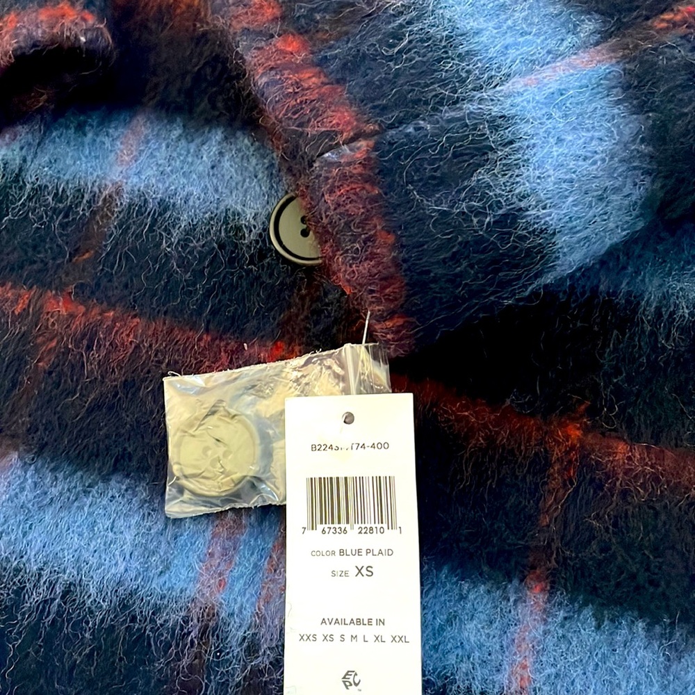 NWT BCBGeneration Double-Breasted Plaid Coat. - Picture 9 of 13